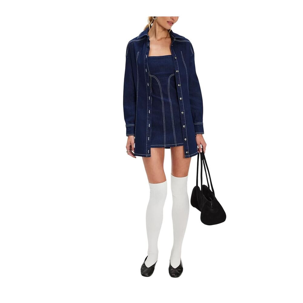 Free People Denim Blue Alexa Dress Set Size 6